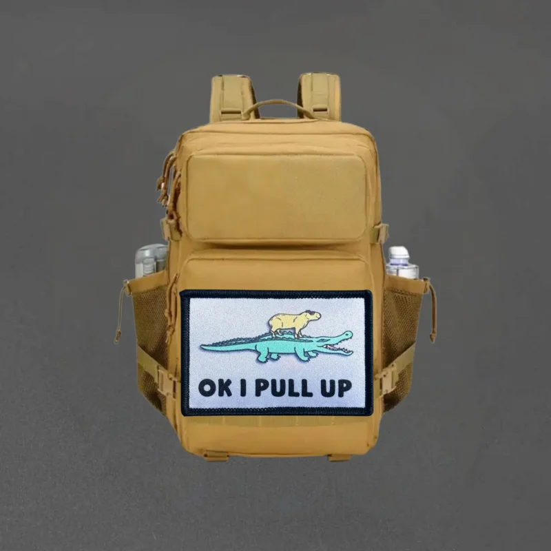 Parche estampado de capibara Ok I, chaleco táctico con gancho y bucle, insignia de moral, mochila, pegatina decorativa, parches para brazalete para ropa