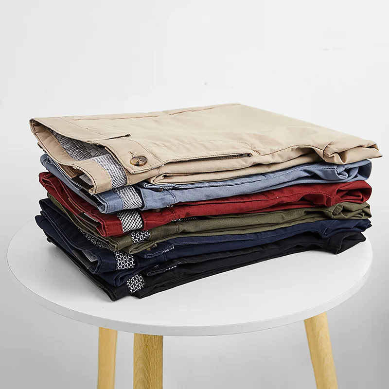 Pantalones largos de algodón para hombre, Pantalón recto y transpirable de alta calidad, a la moda, informal, para oficina y negocios, novedad - imagen 5