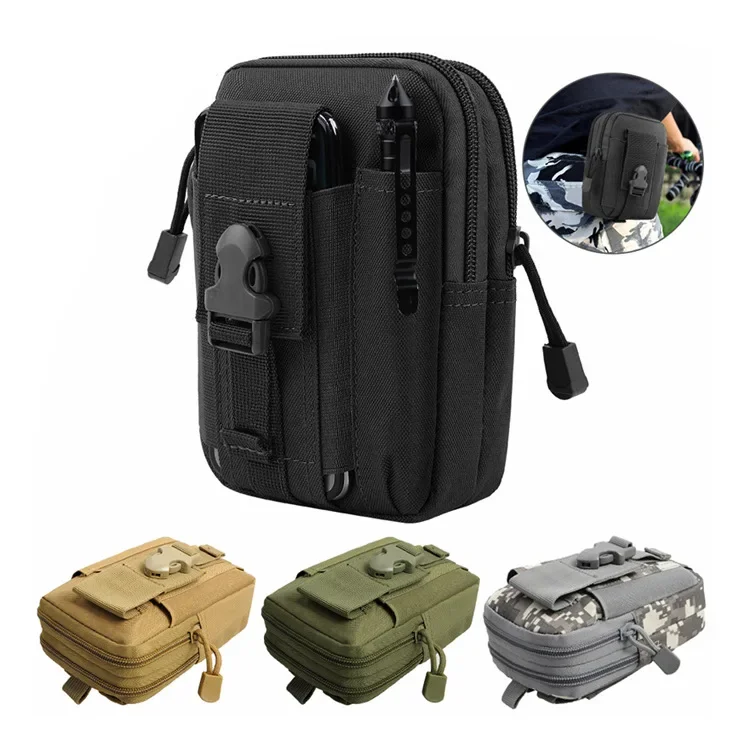 Molle bolsa cinturón táctico riñonera hombres Camo teléfono Fanny bolsillo bolsa de herramientas de supervivencia para correr viajes Camping caza Airsoft CS - imagen 2