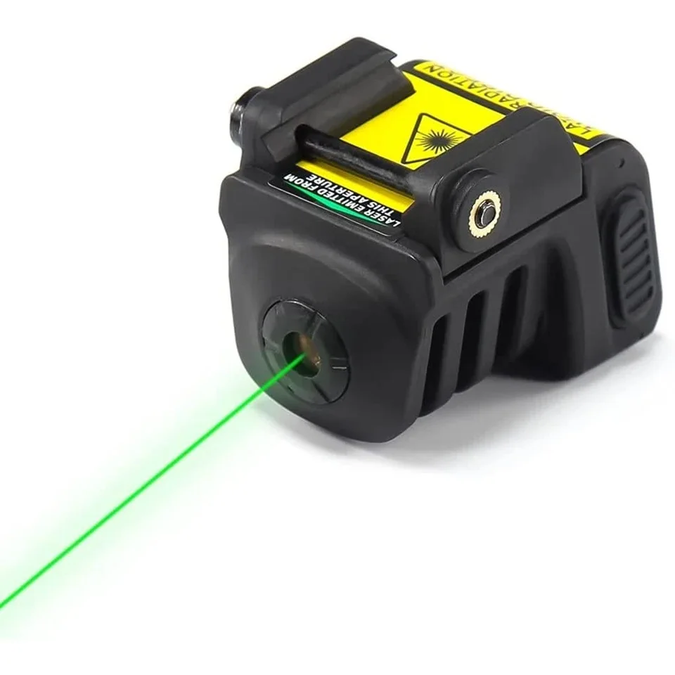 Linterna táctica 5mw rojo verde azul láser recargable arma compacta luz para riel Picatinny de 20mm - imagen 2