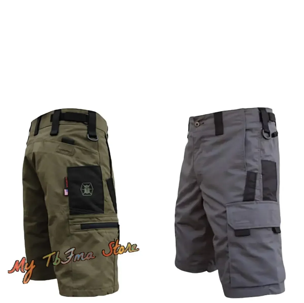 2025 nueva gran oferta ropa de trabajo para hombres pantalones cortos tácticos de rango pantalones cortos multibolsillos resistentes a los arañazos pantalones cortos de cinco puntos - imagen 2