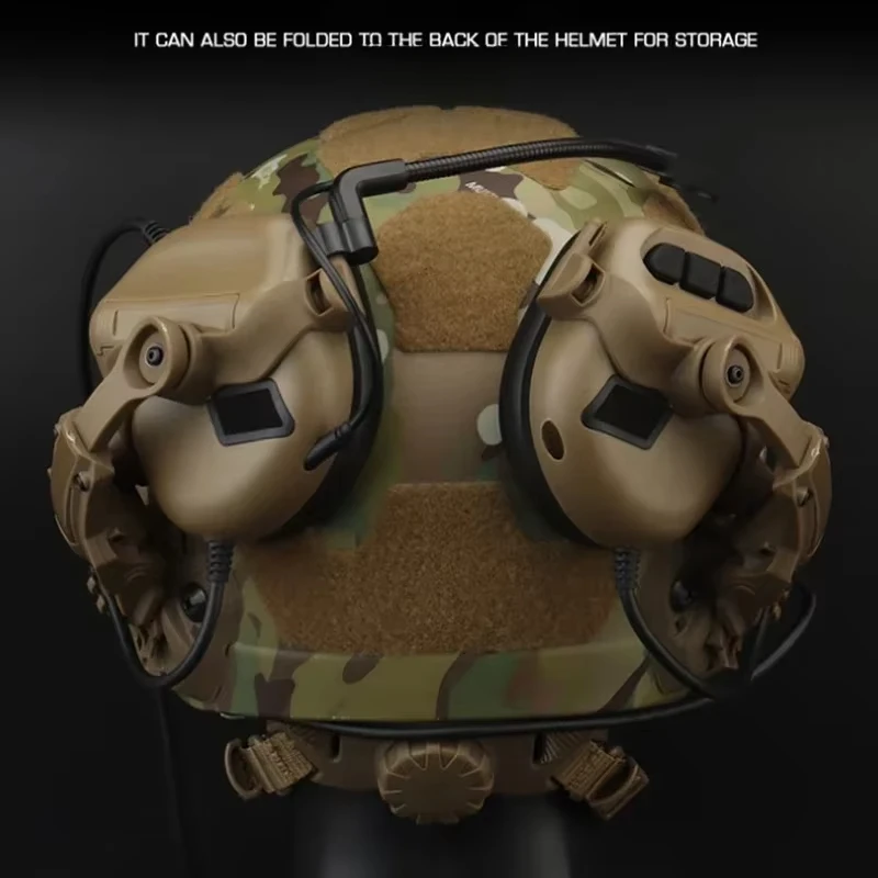 ERQYGRA-Adaptador de riel para casco táctico, equipo de reducción de ruido para recoger sonido GEN 5, accesorios para auriculares con rotación multiángulo - imagen 5