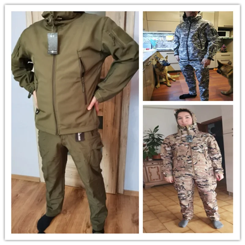 TAD Gear-Conjunto de chaqueta de camuflaje Softshell táctica para hombre, cortavientos para acampar, ropa de senderismo impermeable, chaqueta de lana para exteriores - imagen 4