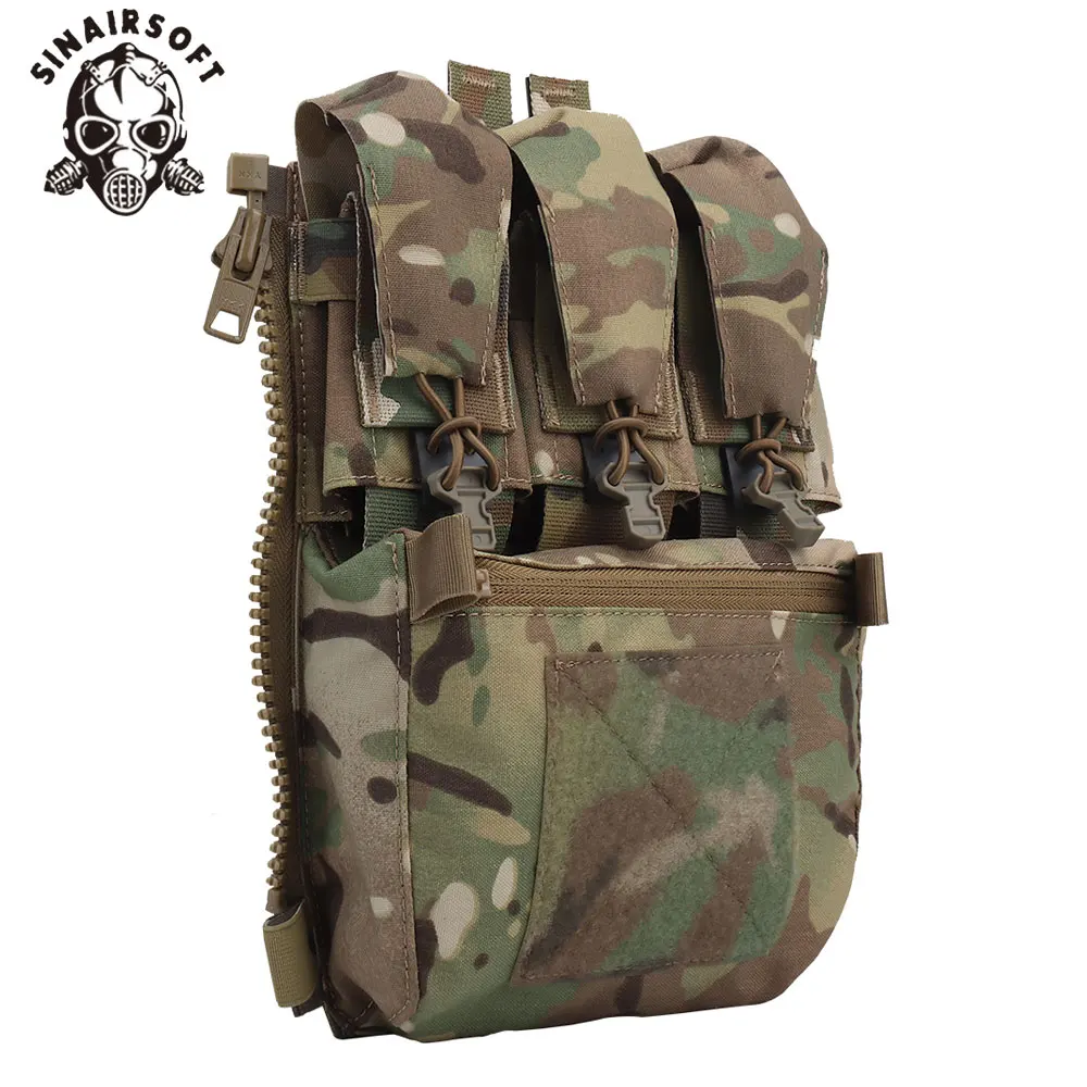 SINAIRSOFT-Panel trasero de asalto Banger, bolsa con cremallera, solapa de retención de bolsillo GP multiajuste FCPC V5, portador de placa Molle, chaleco de caza - imagen 3