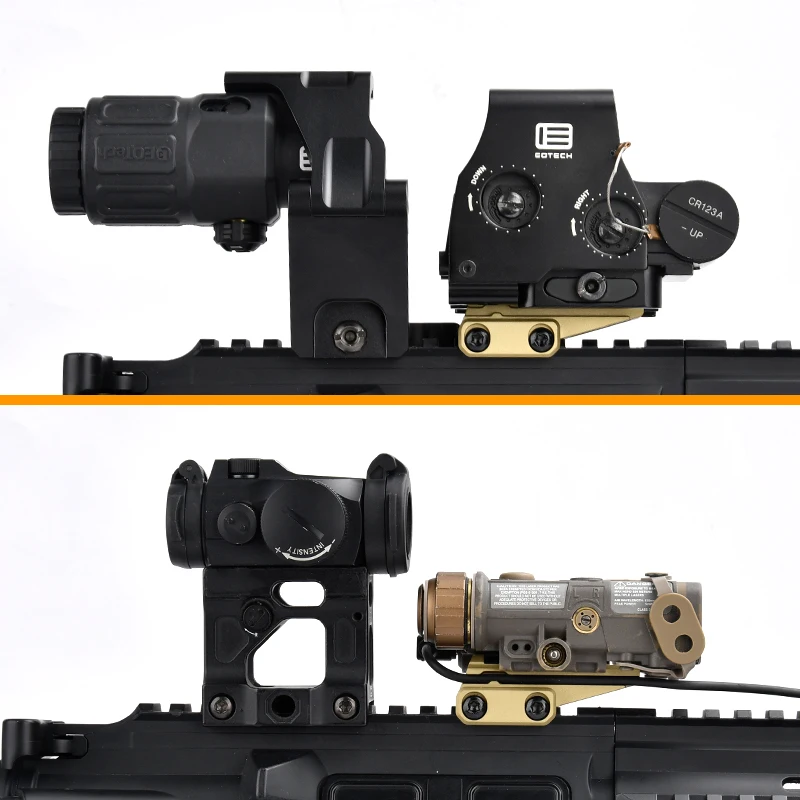 WADSN RMRM-Base de montaje de mira holográfica de punto rojo, riel Picatinny táctico de 20mm, pieza de riel guía de Metal, equipo de caza Airsoft, 5 ranuras - imagen 2