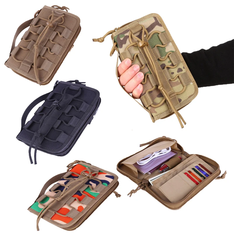 Cartera de mano táctica MOLLE para deportes al aire libre, tarjetero, bolso de mano, cartera EDC, funda de teléfono para caza y Camping - imagen 2