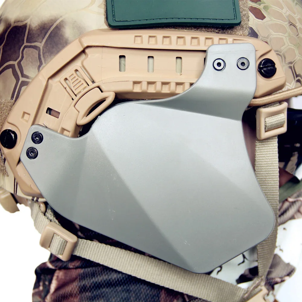 Deflector de casco táctico, cubierta lateral, accesorios de riel para casco rápido, protección para los oídos Militar Airsoft Paintball, 2 piezas - imagen 4