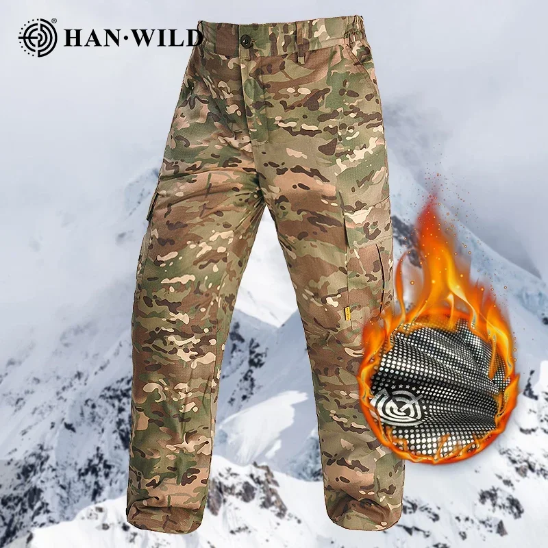 Conjunto de caza al aire libre para invierno, chaqueta gruesa y cálida con reflejo de calor, pantalones de escalada, ropa para hombre, trajes de uniforme táctico, cortavientos - imagen 4