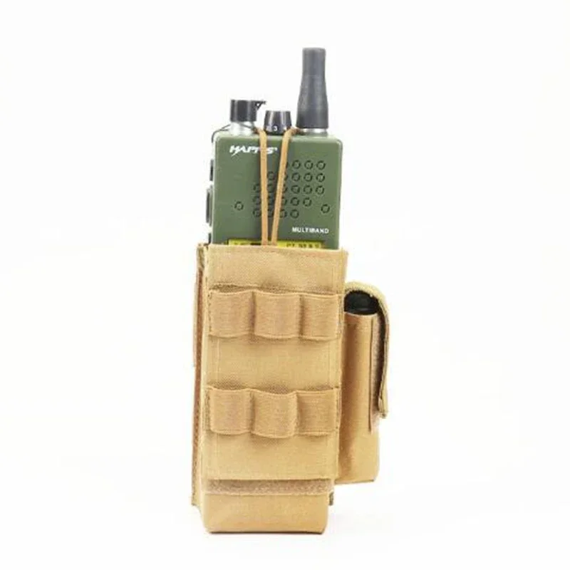 Bolsa táctica MOLLE para Radio con cartucho, soporte para bolsa de munición y bolsa para cargador de pistola, Walkie Talkies, almacenamiento de interfono ajustable - imagen 5
