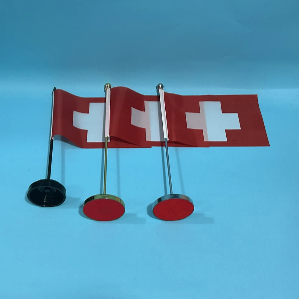 Bandera nacional de Suiza – Mesa escritorio poliéster - imagen 2