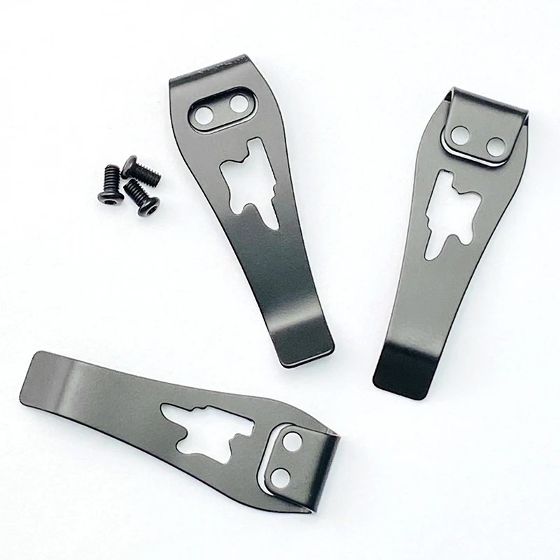 Clip trasero de acero inoxidable para herramienta de cuchillo de bolsillo plegable, accesorios de bricolaje, Clip trasero, soporte de Clip trasero de cuchillo plegable personalizado, 1 ud. - imagen 4