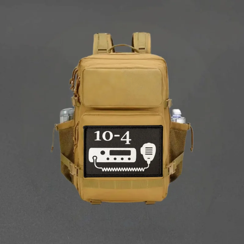 Parches de Radio CB con Diseño de Meme 10-4, Parches Tácticos con Gancho y Bucle para Chalecos, Gorras, Insignias de Moral, Mochilas, Adhesivos, Parches para Ropa