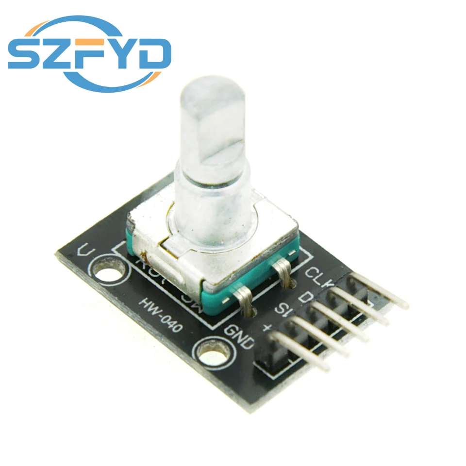 Módulo codificador rotatorio de 360 grados, placa de desarrollo de Sensor de ladrillo de KY-040 con tapa de perilla, KIT de potenciómetro DIY para Arduino, 1-10 Uds. - imagen 4