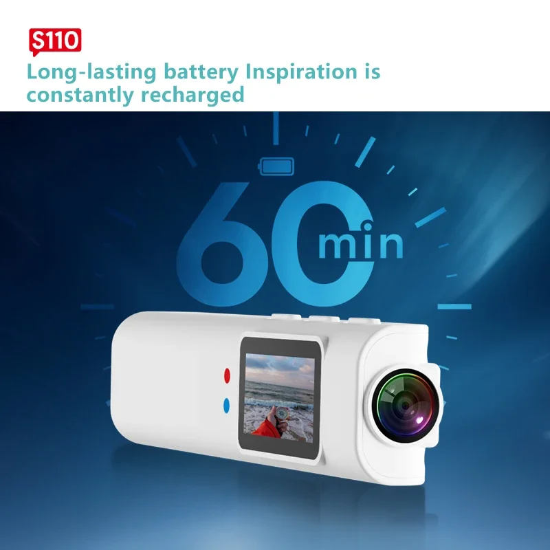 Cámara con gafas HD FPV de 2,7 K, videocámara WiFi portátil, pantalla a Color IPS de 0,96 pulgadas, antivibración, batería de 250mAH, cámara de Control por aplicación - imagen 5