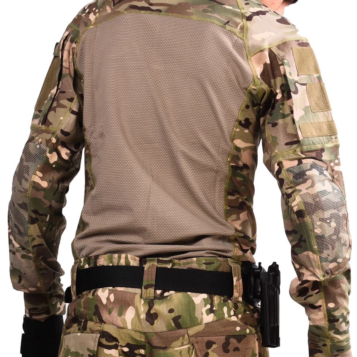 Camiseta táctica, camisas de combate, camisetas Airsoft, camisas largas deportivas elásticas, ropa de caza de Paintball, ropa de camuflaje para hombres, ropa de escalada - imagen 5