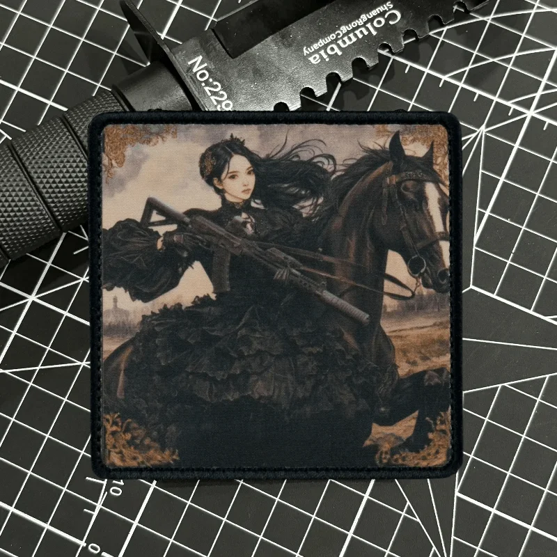 Parche "Banzai" para niñas, parches de gancho y bucle impresos divertidos para ropa, insignia de moral militar, brazalete, pegatinas para mochila - imagen 2