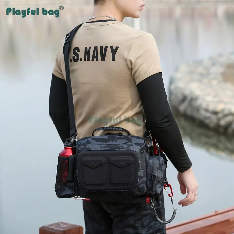 Bolsa de cintura con señuelo para hombre, bolsa cruzada multifuncional de gran capacidad, de viaje, AVA119 - imagen 5