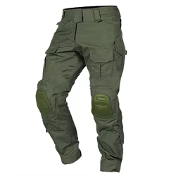 Pantalones de Combate para Hombre, Pantalones Tácticos con Protecciones, Ropa de Caza, Pantalones de Camuflaje Transpirables, Impermeables, para Pesca y Senderismo