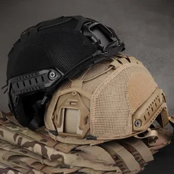 Cubierta de malla para casco táctico rápido, equipo para casco Cs Wargame, tela para exteriores, Airsoft, Paintball, caza, tiro, cubierta para cascos rápidos