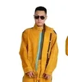 yellow coat