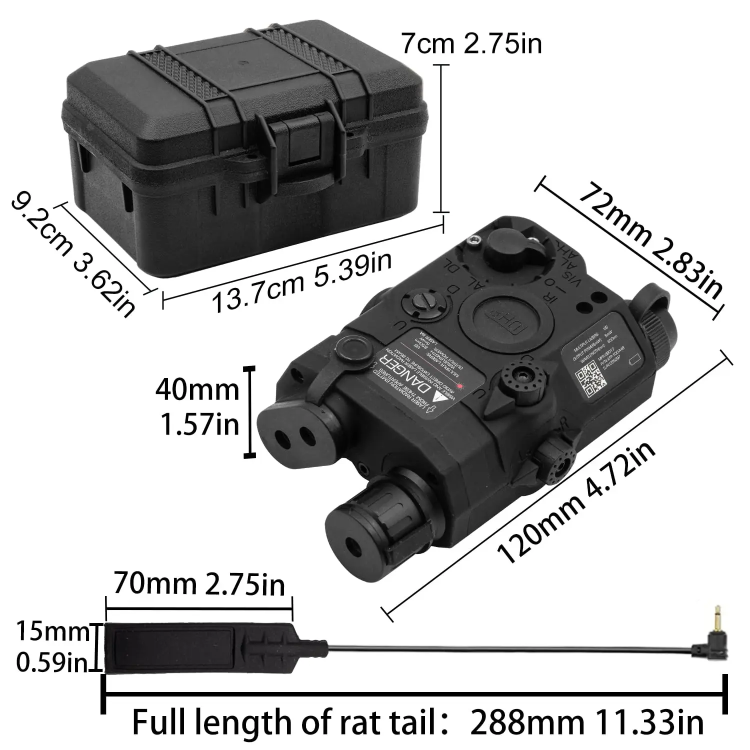 PEQ-15 táctica airsoft caja batería almacenamiento riel Picatinny - imagen 5
