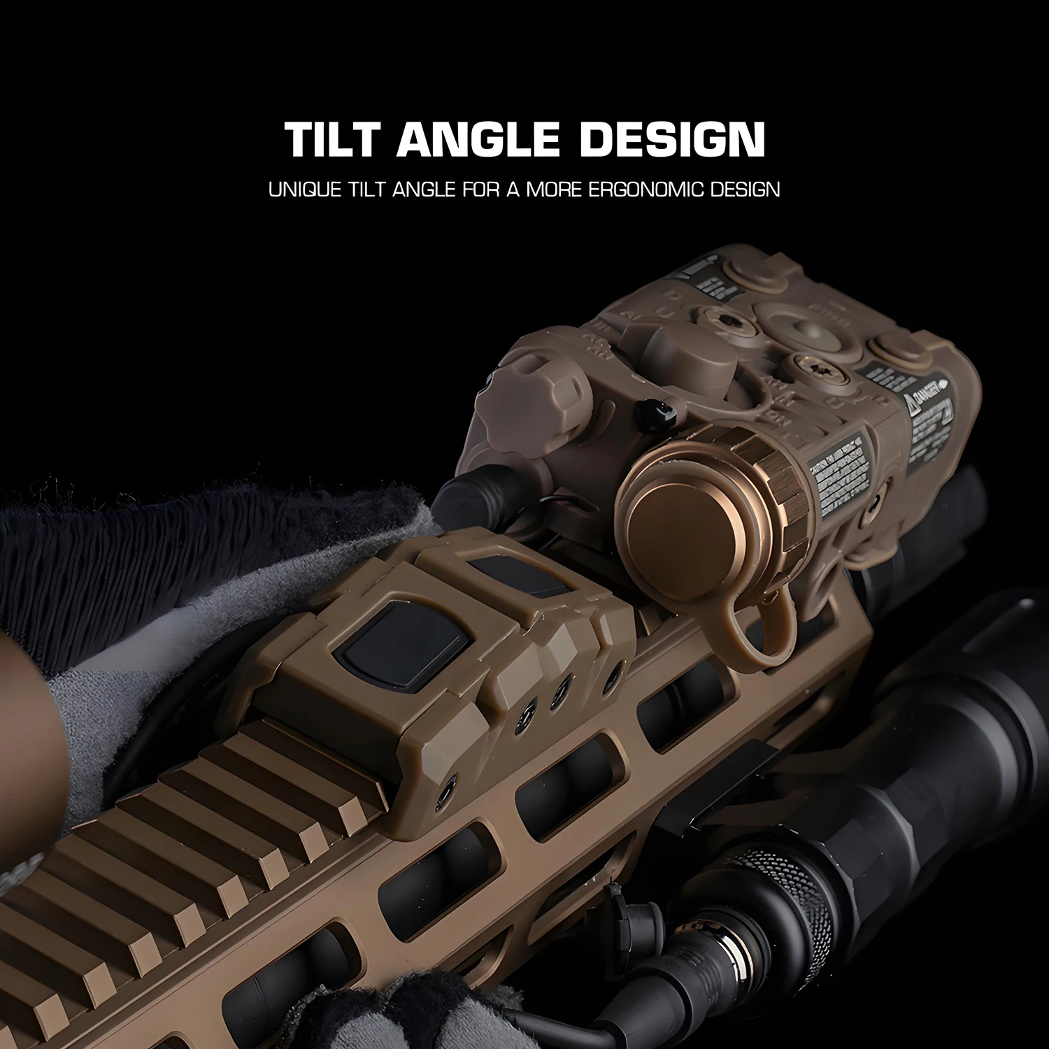 Base de interruptor de cable trasero para linterna, montaje de riel de cableado de doble cara Compatible con rieles Picatinny de interruptor trasero Mod - imagen 4