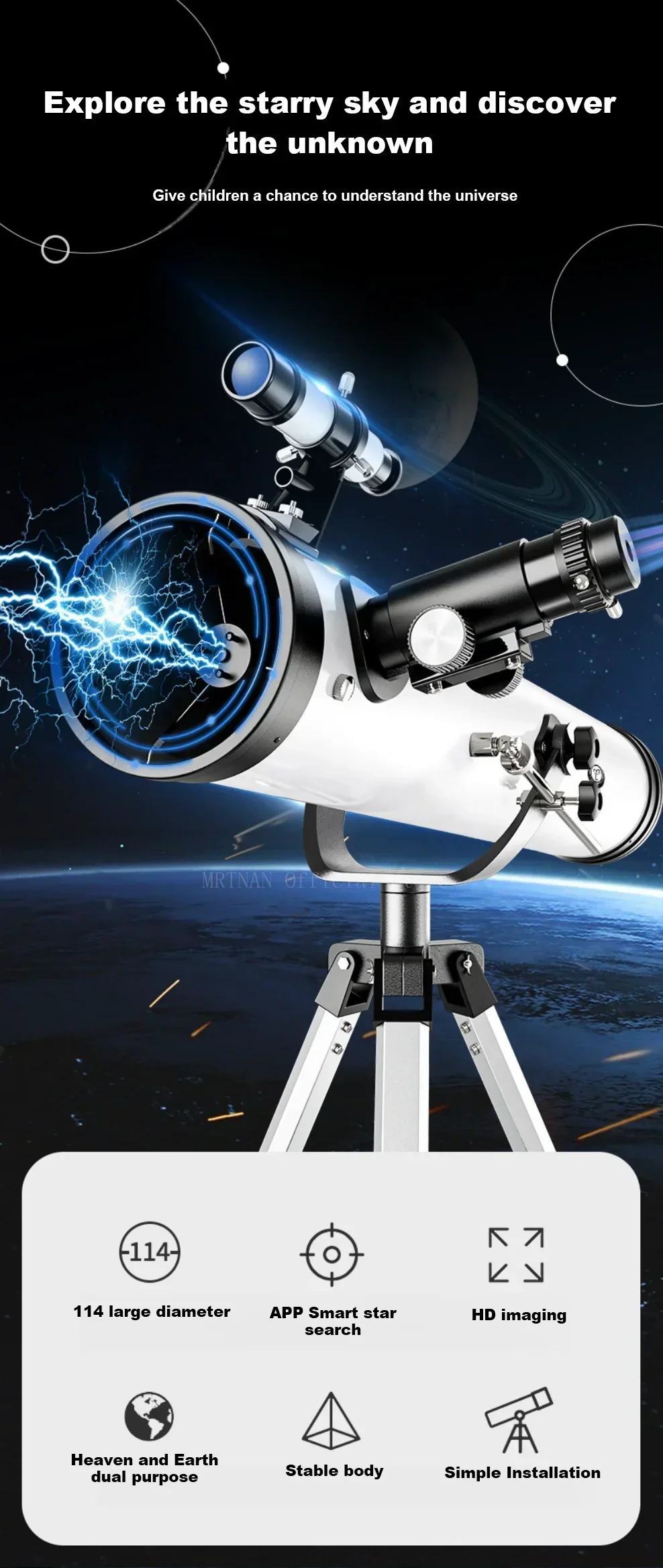 Telescopio y oculares para observación