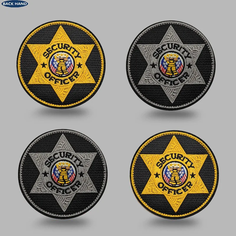 Parches de tela bordados con abrazadera de gancho y bucle de elemento europeo y americano oficial de la SEGURIDAD de EE. UU. - imagen 2