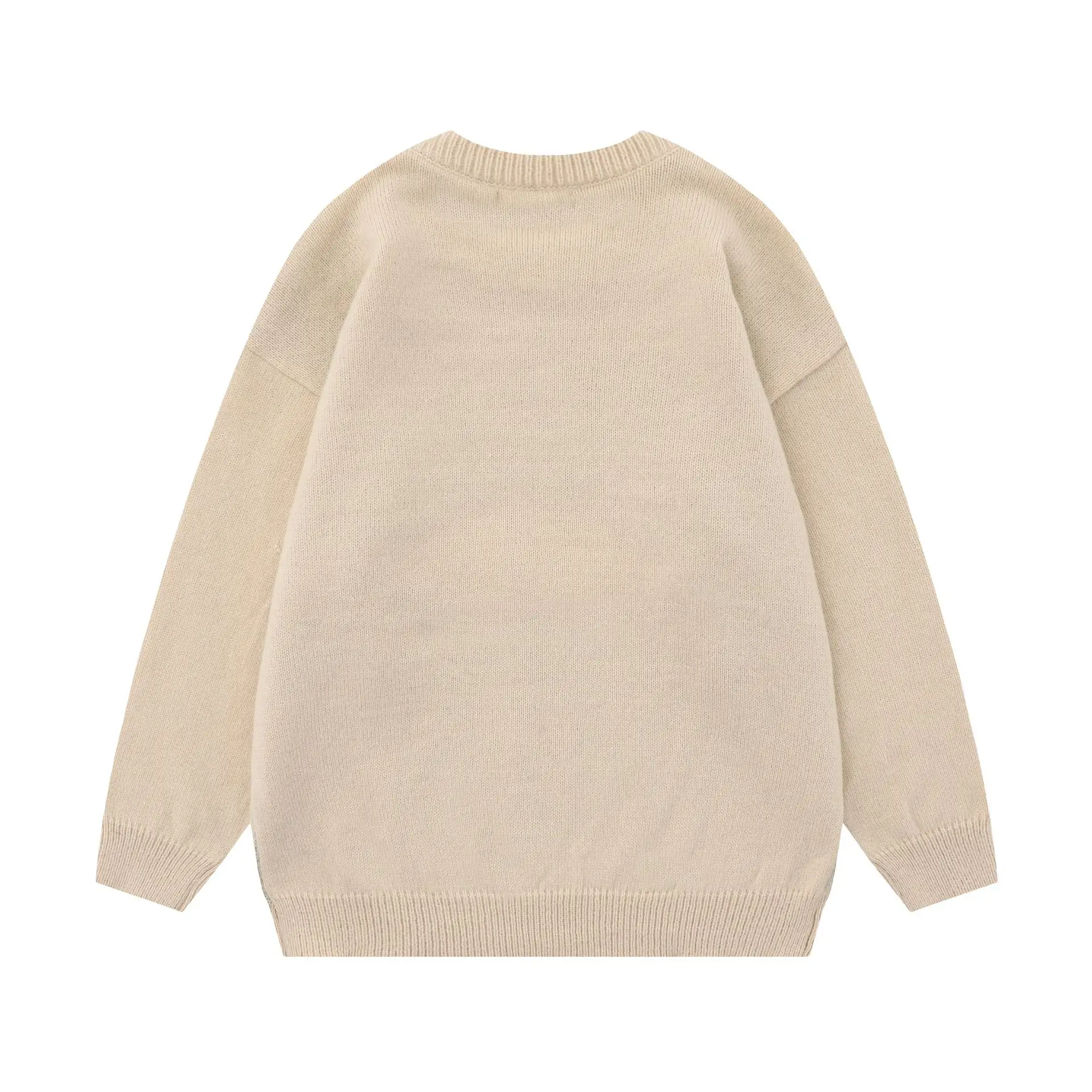 Mahimao-suéter Bordado de ojos para hombre, suéteres de punto de gran tamaño, ropa de calle Harajuku, jerseys casuales de cuello redondo de gran tamaño - imagen 5