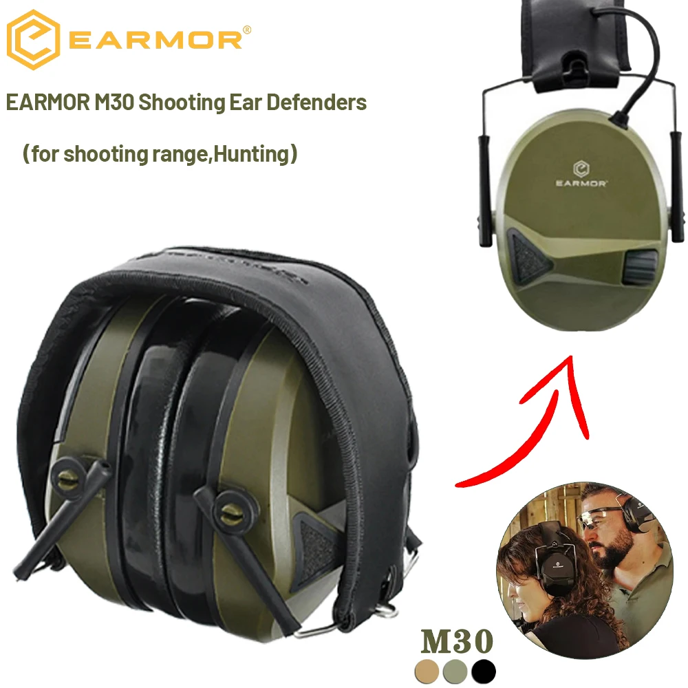 EARMOR M30 Protección auditiva electrónica para campo de tiro anti ruido