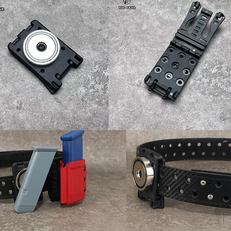 Adaptadores de soporte de succión magnéticos universales, plataforma Base de Clip de cintura para funda táctica, funda K