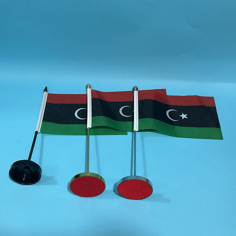 Bandera de Sky Libya escritorio pequeña nacional poliéster adornos - imagen 2