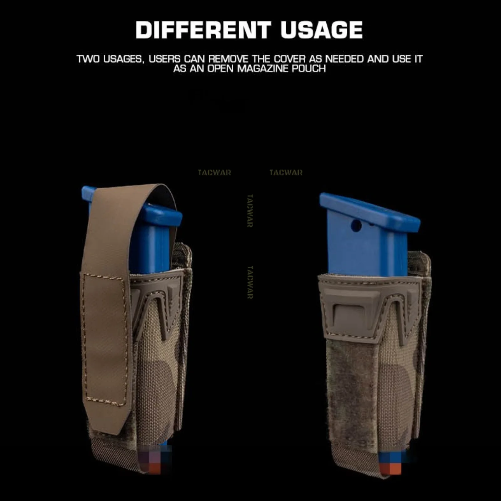 Bolsa portapistola MOLLE con solapa extraíble para linterna - imagen 4