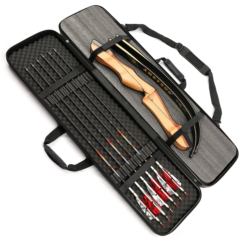 Caja de almacenamiento de herramientas de plástico ABS, Maleta táctica portátil multifunción de 95x23x12cm, estuche de equipo de pesca con flecha y lazo de algodón rasgado a mano - imagen 2