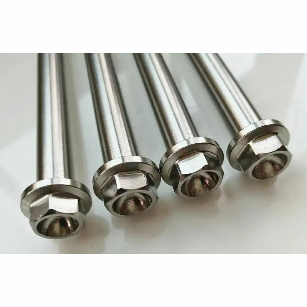1 * aleación de titanio para motocicleta M10 * 1,25*135mm/240mm/290mm tornillos cabeza de brida hueca