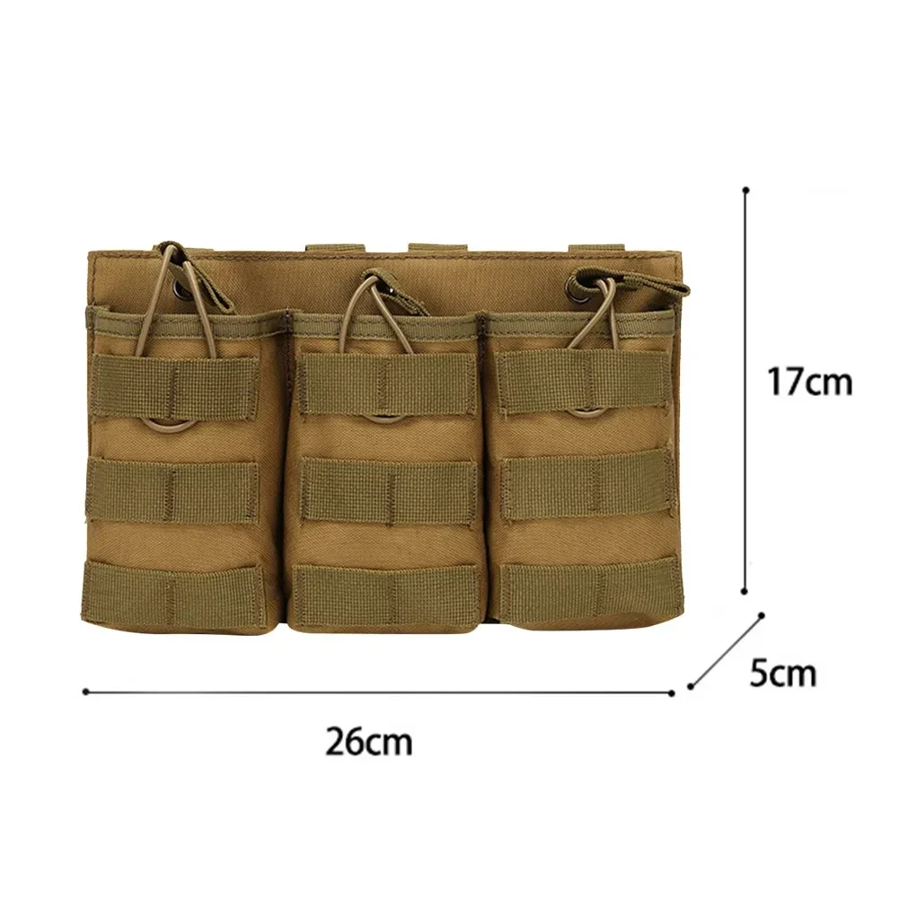 Bolsas tácticas Triple Molle para revistas Airsoft AK 7,62 5,56mm M4 AR 15 bolsa para Rifle Mag accesorios de caza - imagen 5
