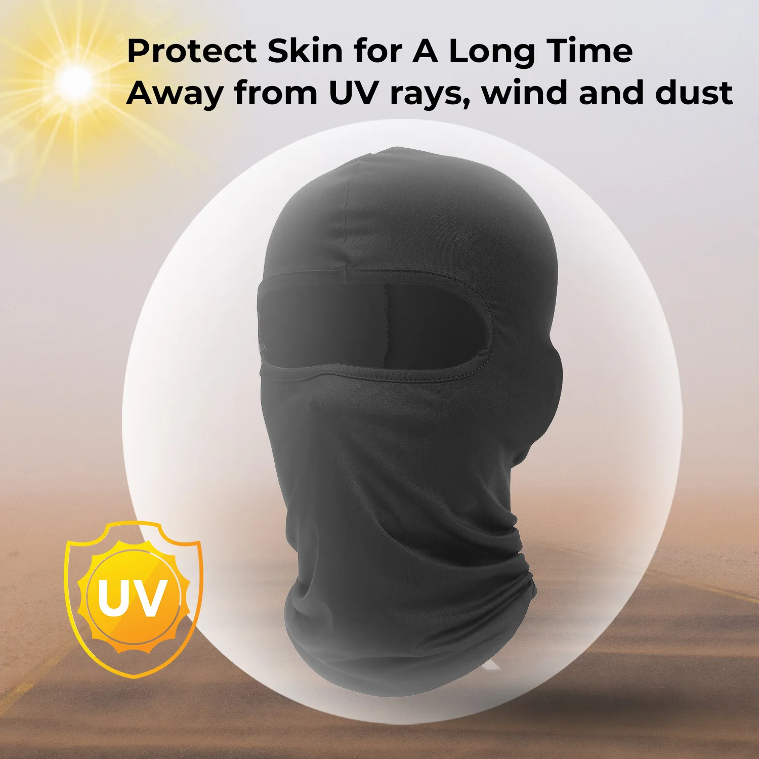 Pasamontañas transpirable Anti-UV para bicicleta, 2 piezas, cubierta de cara completa para ciclismo, deportes, Motobike, verano, al aire libre - imagen 3