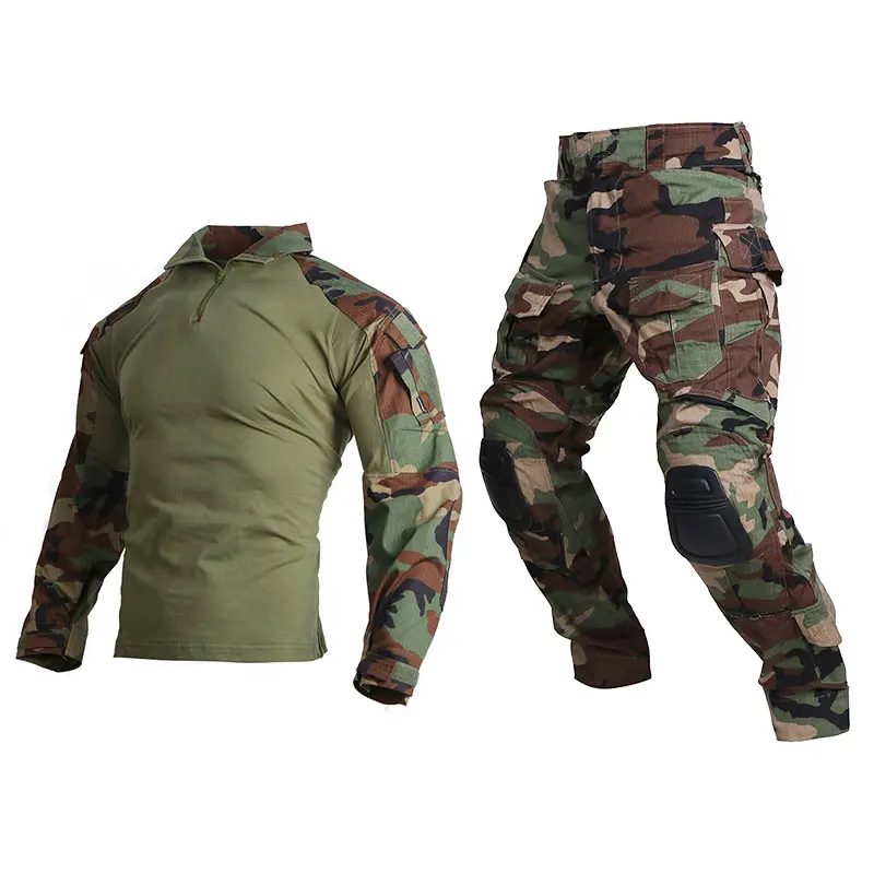 Emersongear G3, uniforme de combate táctico, trajes de camuflaje para entrenamiento de caza para hombre, camisa de senderismo, pantalones con rodilleras, bosque - imagen 2