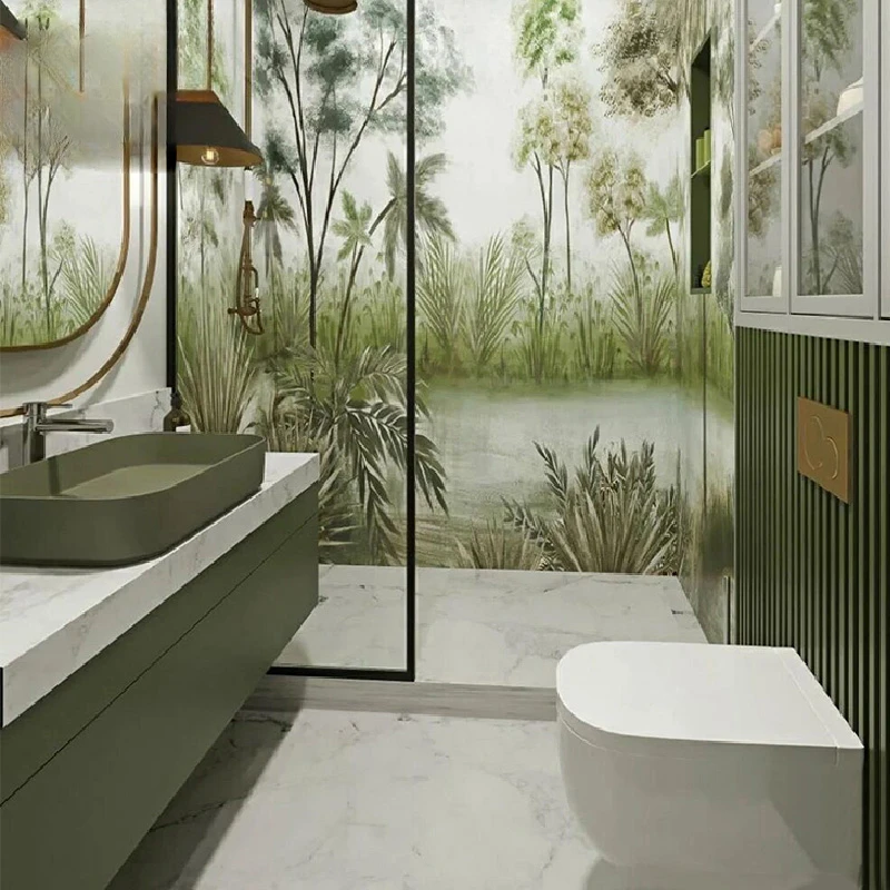 Gabinete de baño de viento moderno y lujoso, fregadero de pie personalizado, lávese la cara y lávese la cara, simple y hermoso - imagen 2