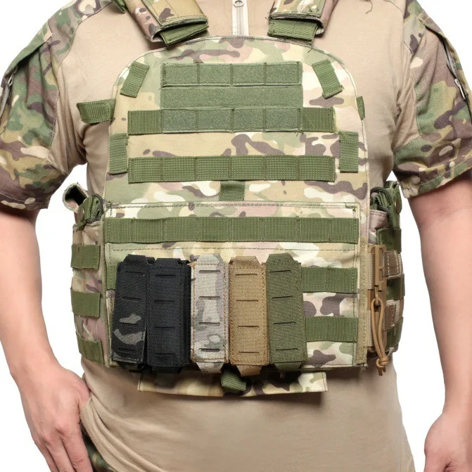 Bolsa para revistas Molle de 9mm con corte láser para 17 M9, bolsa individual para linterna, funda para cuchillo, equipo de caza - imagen 2