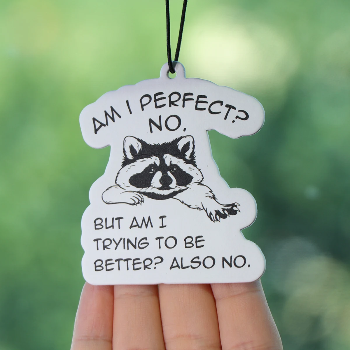 Ambientadores bonitos de mapache para coche, tabletas de aromaterapia para coche, decoraciones colgantes para espejo retrovisor, accesorios para coche, colgantes interiores - imagen 4