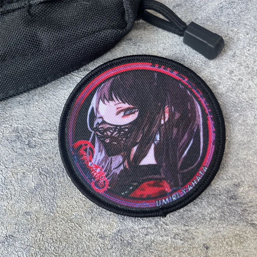 Parche de banda de Anime para chica, insignia de moral táctica, emblema del ejército militar, pegatina para mochila, parches de gancho y bucle impresos para ropa - imagen 3