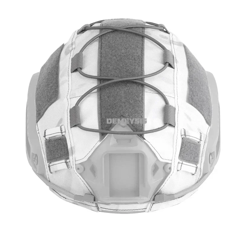 Funda para casco Airsoft, camuflaje táctico, tela para casco rápido, accesorios para casco de caza y tiro con cordón elástico - imagen 2