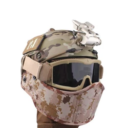Emersongear casco táctico armadura media cara máscara protectora sombreros equipo de protección combate caza deportes senderismo al aire libre