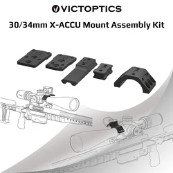 VictOptics 30/34mm X-ACCU kit de montaje para mira telescópica con adaptador red dot, huella R.M.R / R.M.S.c para visor