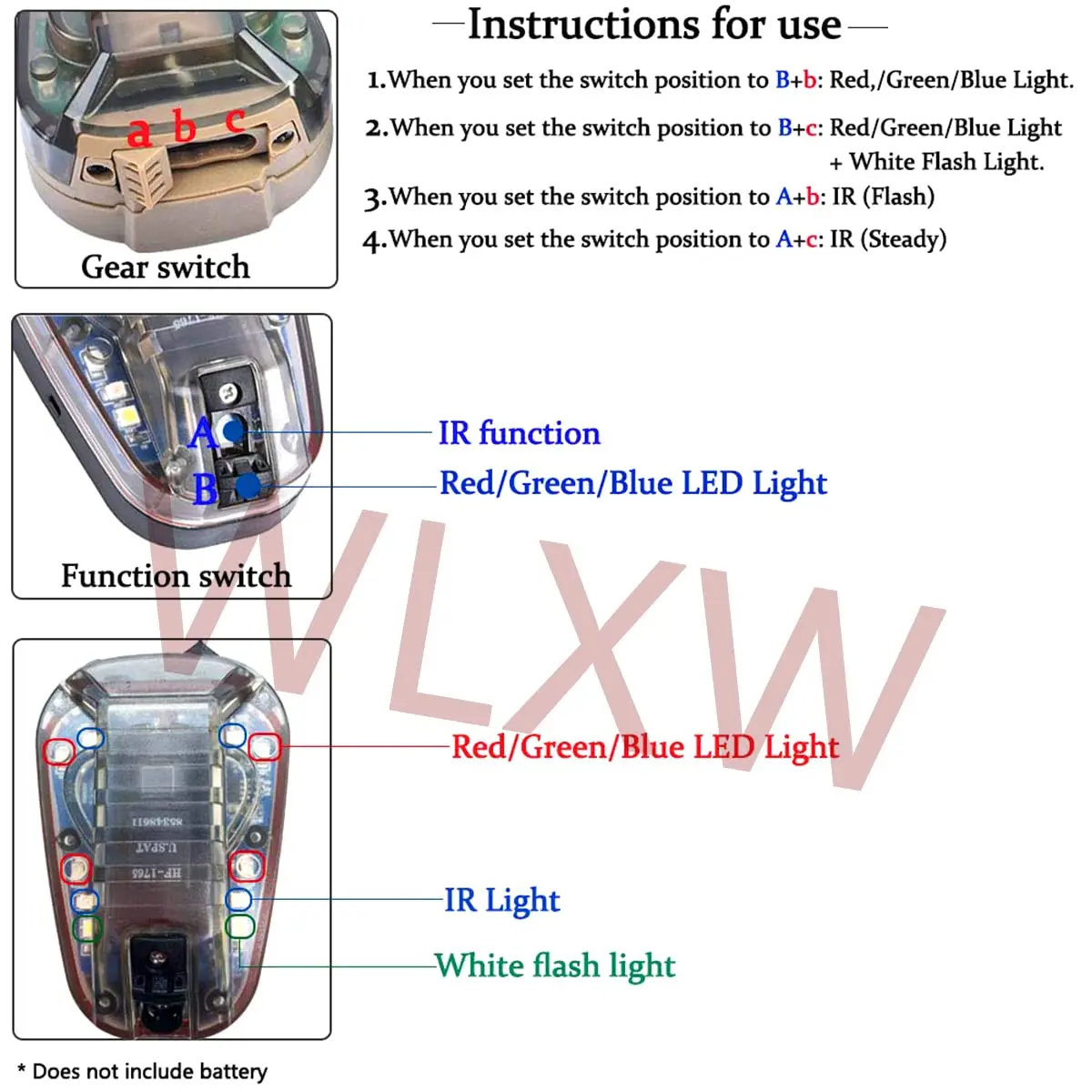 Casco rápido Airsoft con auriculares tácticos, gafas de seguridad, lámpara para casco, bolsa de batería, máscara, linterna, para Airsoft, Paintball al aire libre - imagen 5