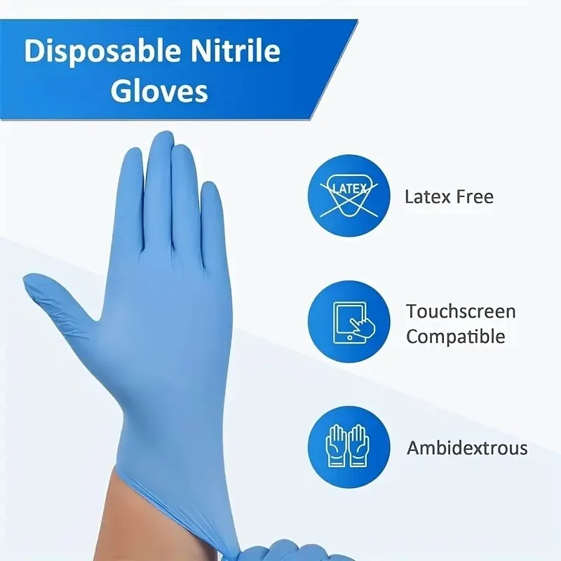 Guantes de cocina desechables de látex de nitrilo, vajilla de lavado negra, tareas domésticas, industria del coche, jardinería, cuidado de mascotas, herramientas de cocina - imagen 4