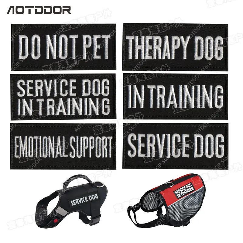 Parche mágico luminoso, insignia para Collar de chaleco de Animal, servicio para mascotas, parche de entrenamiento para perros, insignia K9, parches de tela bordados para perros de servicio - imagen 5