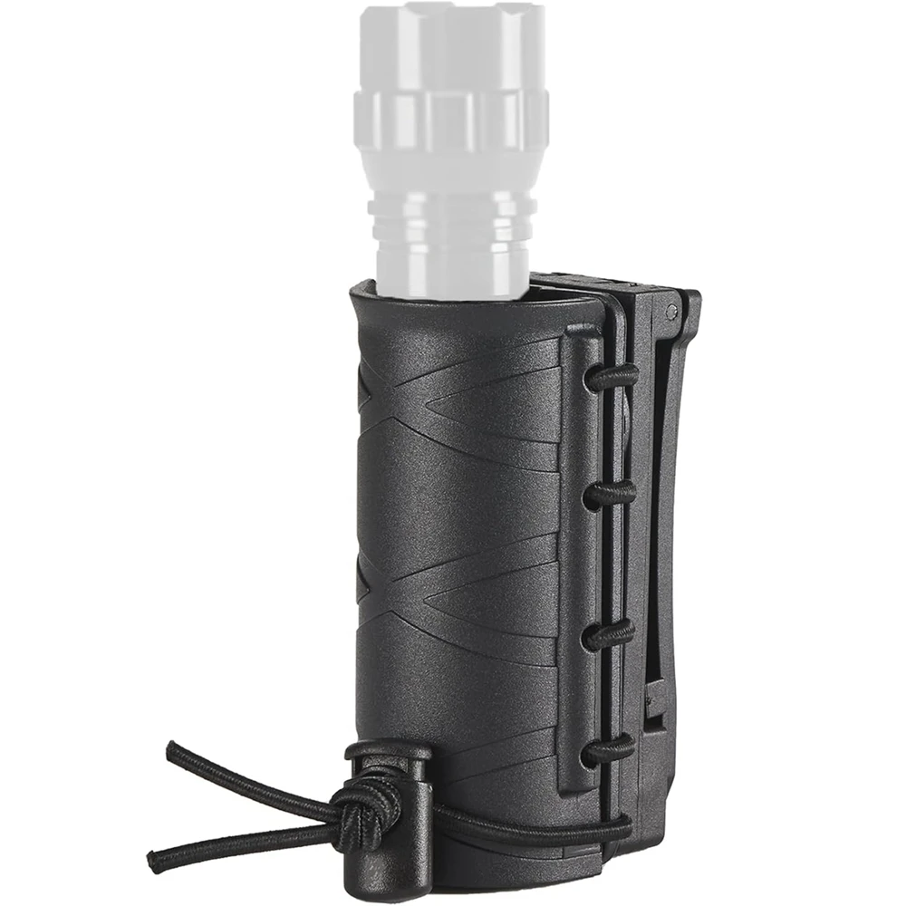 Soporte de linterna táctica para cinturón de servicio, estuche giratorio apto para linterna de 1 "-1,2" de diámetro