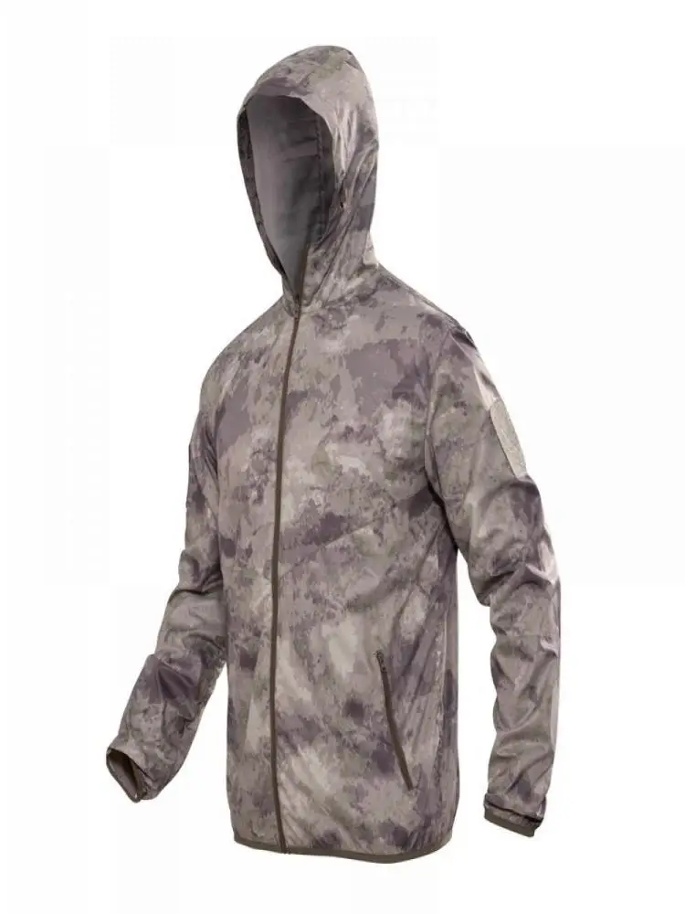 Ropa de piel seca de camuflaje para exteriores, protección solar transpirable, contra el viento, para montañismo - imagen 3